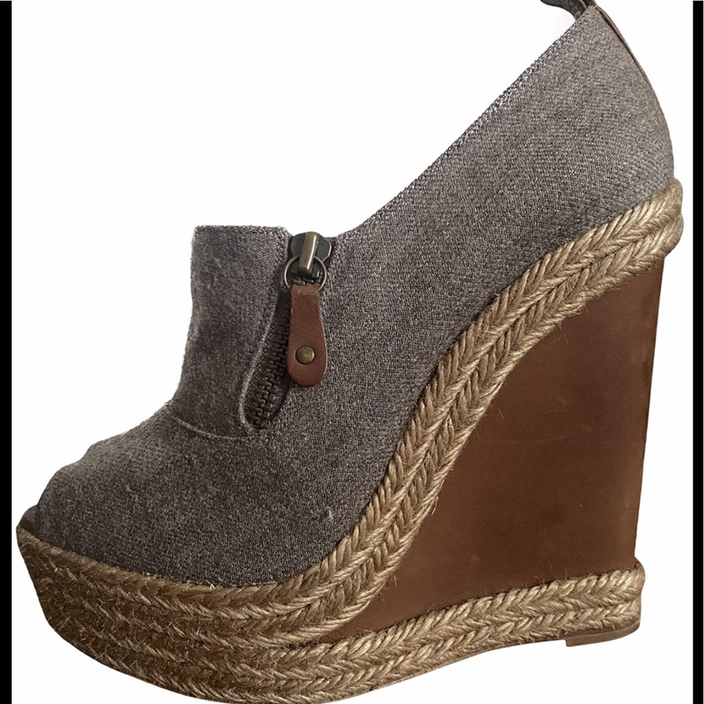 Christian Louboutin Espadrille Wedges Peep Toe